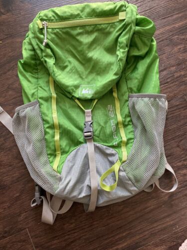 REI Co-op Flash 22 Lightweight Daypack hiking Backpack Lime Green good conditon - Afbeelding 1 van 6
