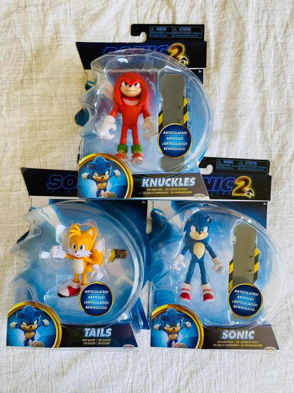 SONIC TAILS KNUCKLES Jakks - Action Figures Sonic 2 O Filme