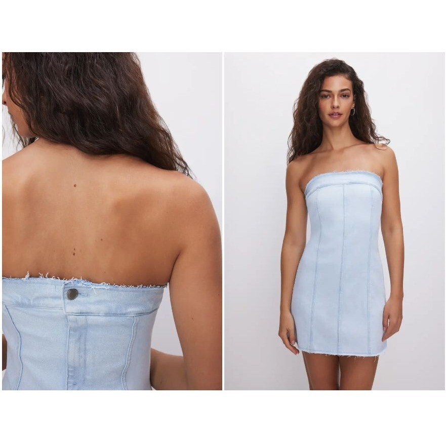 good american denim tube mini dress Good American