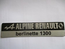 Typenschild Renault Alpine Schild plate A110 A 110 1300 SC  berlinette s90
