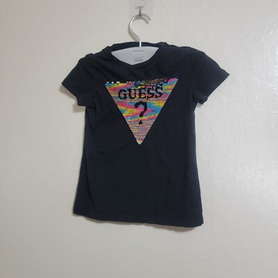 Guess Kids Girls T Shirt : Size 8 : Black Color : Short Sleeve :  Guess ? Logo:.