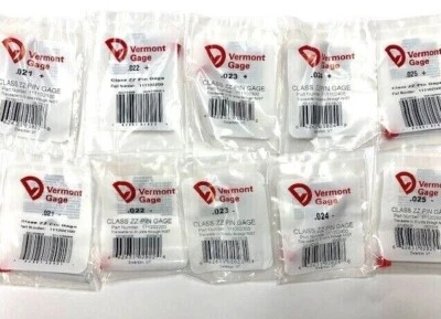 VERMONT GAGE PIN GAGE 1 PC- CHOOSE .021 .022 .023 .024 .025 PLUS OR MINUS +/-