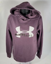 Under Armour Womens Loose Cowl Neck Plum Purple Pullover Hoodie Size M EUC