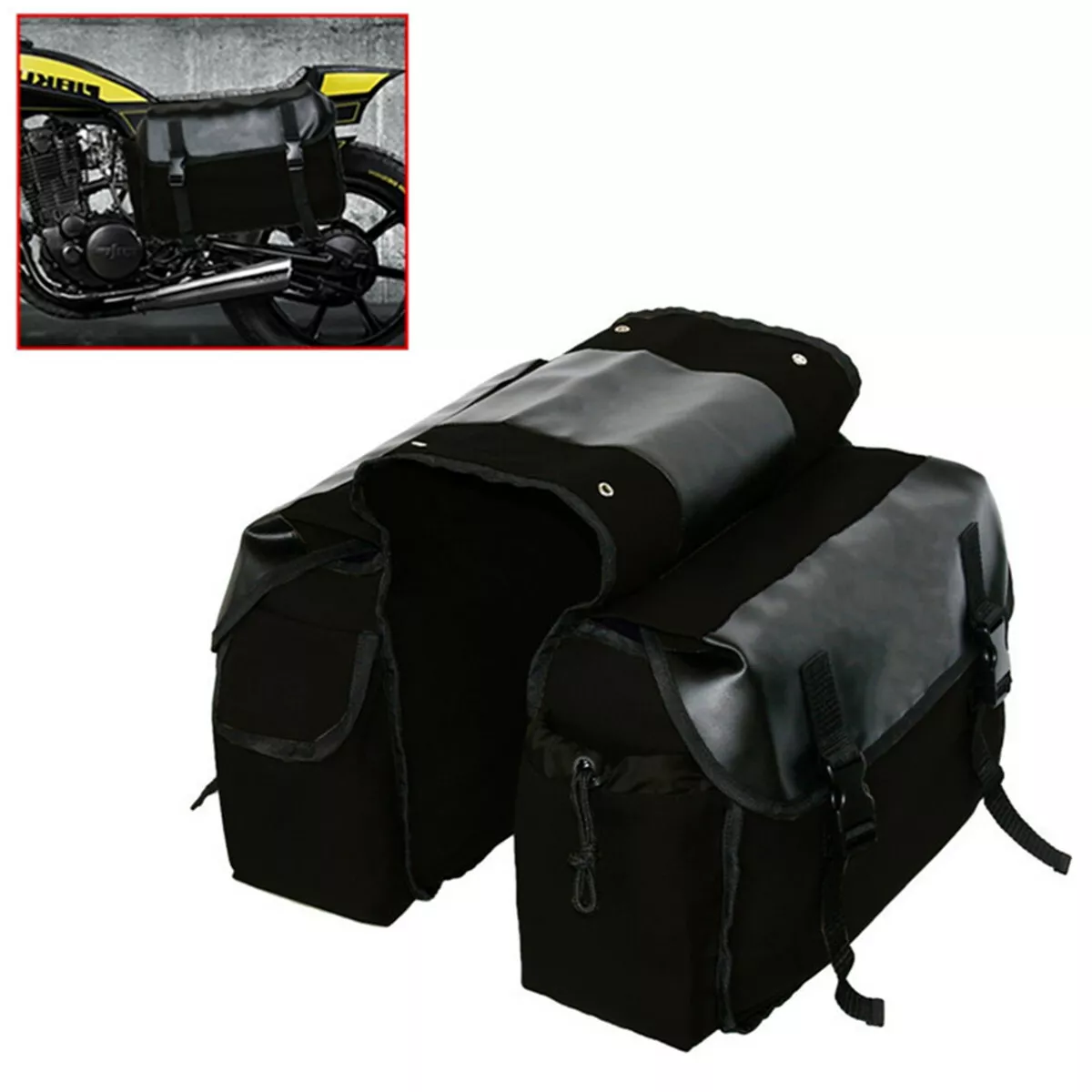 Waterproof motorcycle shop saddlebags