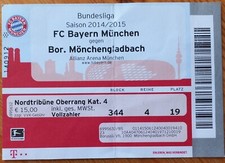 14/15 Ticket FC Bayern  München - Mönchengladbach Eintrittskarte Sammler 