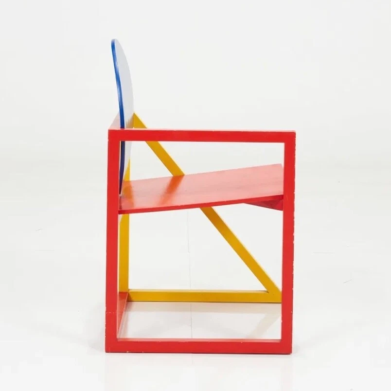 Torbon Skov for Fritz Hansen, Vio Armchair, Red, Yellow & Blue, Denmark, 1984. - Image 4 of 4