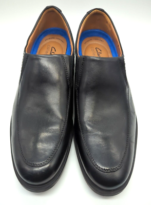MEN\'S CLARKS BLACK LEATHER SLIP ON SHOES (sz 13)‎ 341097_LRG_600x.jpg?v=1748363111 main image 4