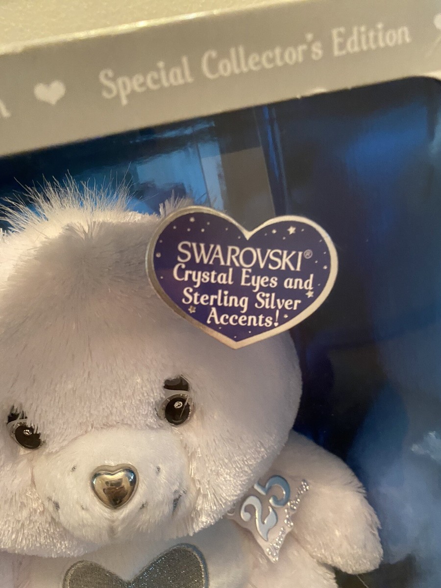 NEW 25th Anniversary Care Bear with Swarovski Crystal Eyes