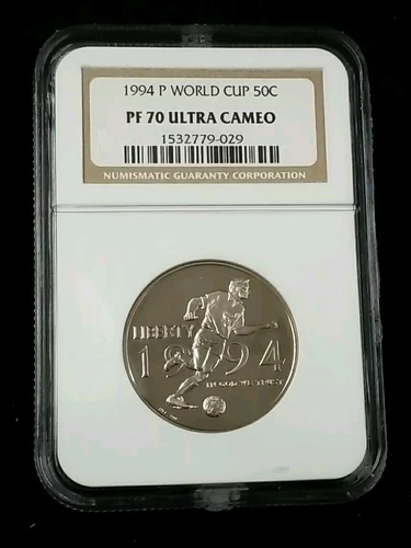 1994 P WORLD CUP  50C NGC PF70 ULTRA CAMEO SILVER PROOF COMMEMORATIVE #2004