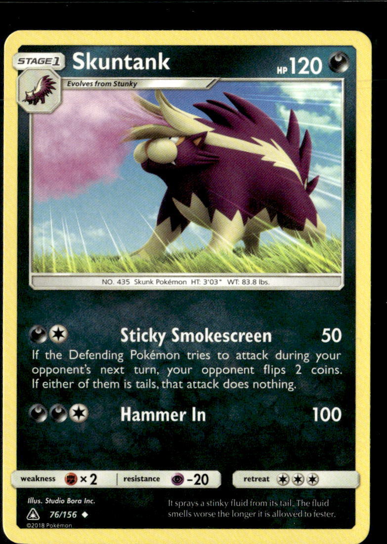 Pokemon Skuntank 76/156 Ultra Prism Non Holo Uncommon 5 Card Lot