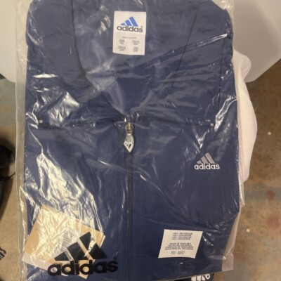 Adidas Mens Response Core Training Jacket Navy Long Sleeve Full Zip 2XL New