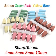 2000 # Sharp/Round Silicone Polishing Burr Bur Grinding For Dremel Rotary 4~10mm