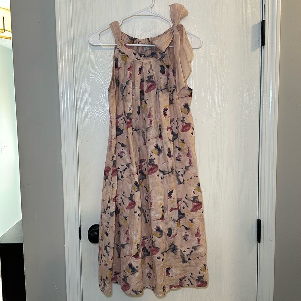 Bellambra 100% Linen Made In Italy Halter Dress Sundress Size