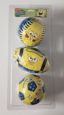 2007 Franklin Sports Nickelodeon SpongeBob Squarepants Foam Ball Set of 3 Balls