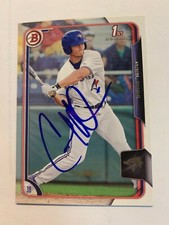 Carl Wise 2015 Signed Bowman Team Card