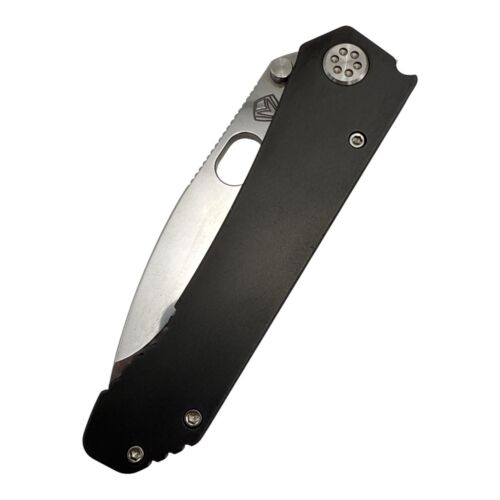 Medford Knives 187 DP D2 Black DLC Tumbled Drop Point Blade Brsh Flm Clip