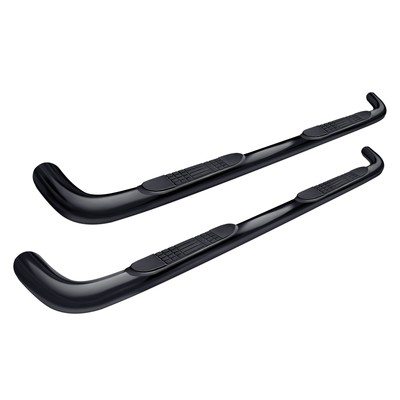 For Ford F-150 15-24 Tuff-Bar 3'' Cab Length Black Round Bent Tube Step Bars