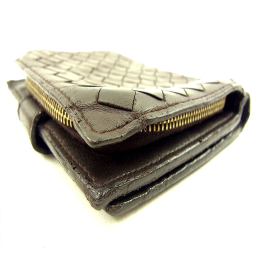 Bottega Veneta Wallet Purse Intrecciato Brown Woman unisex
