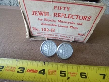 2 Schwinn Crystal Clear White 1" Gulotta Gulco Stimsonite Reflectors **NOS**