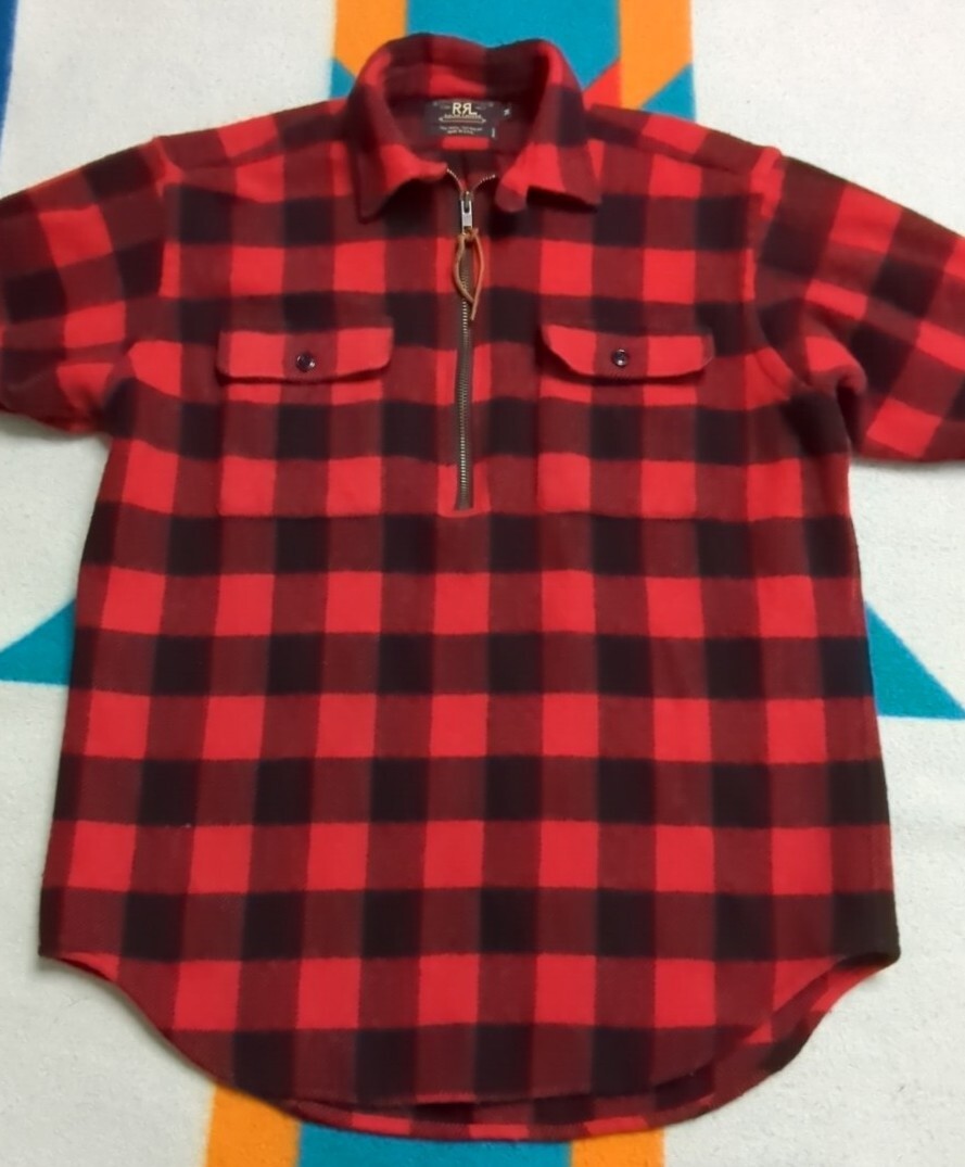 Vintage Ralph Lauren Double RL Wool Shirt Jacket 1/4 Zip