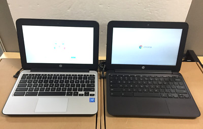 Lot of 2 HP Chromebook 11 G4 11.6''/Intel N2840/4GB RAM/16GB SSD/ChromeOS