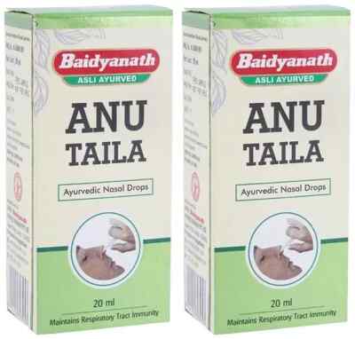 2 X Baidyanath ANU Taila (20ml) Ayurvedic Herbal Nasal Oil Tail | Sinus Relief