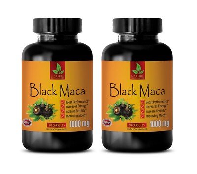 men & women health energy and metabolism - BLACK MACA - bone health 2 BOTTLE