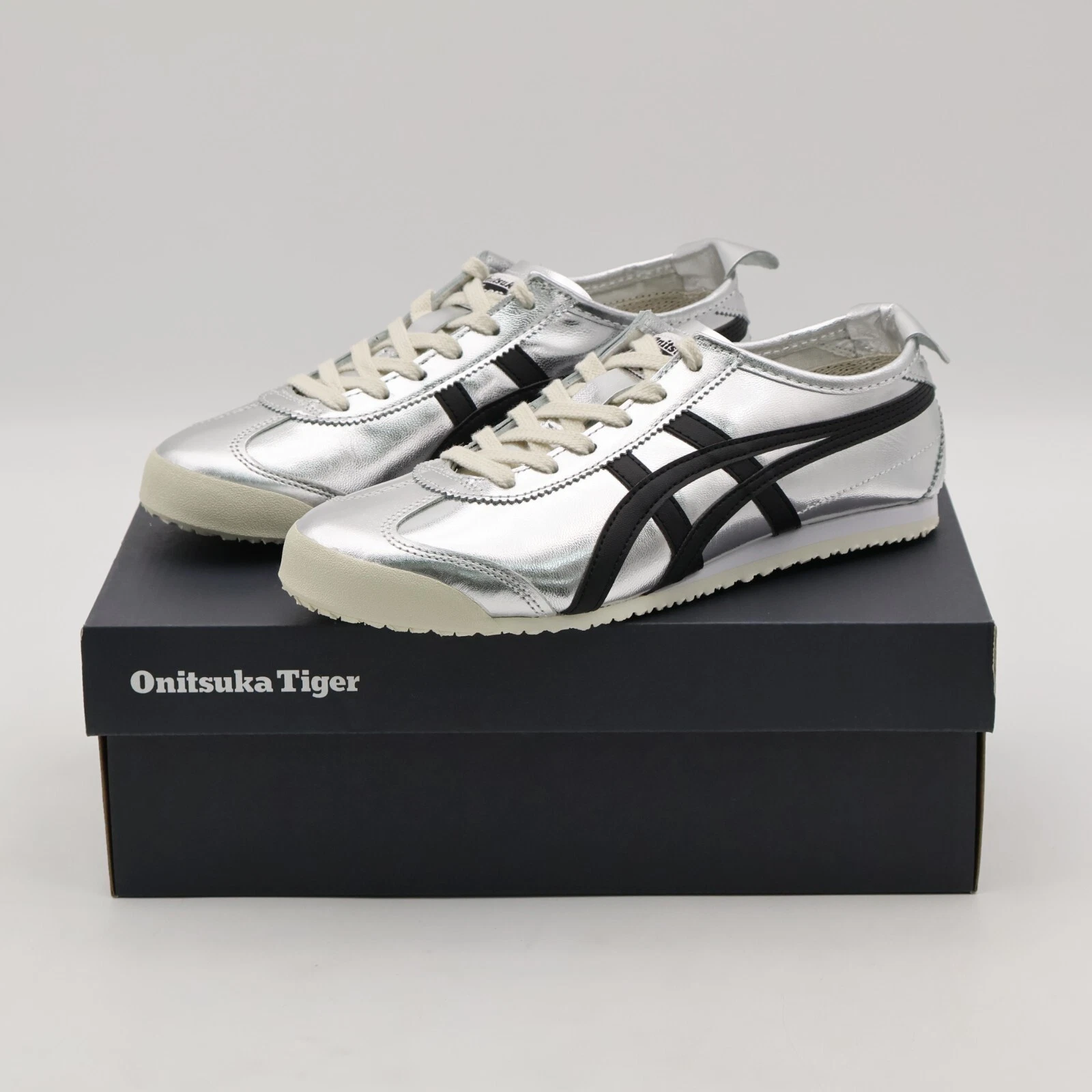1183B566-020 Onitsuka Tiger Mexico 66 Pure Silver Black (Men's)