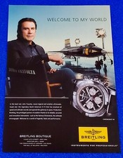 2015 CHRONOMAT 44 BREITLING WRISTWATCH ORIGINAL PRINT AD X-15 & JOHN TRAVOLTA