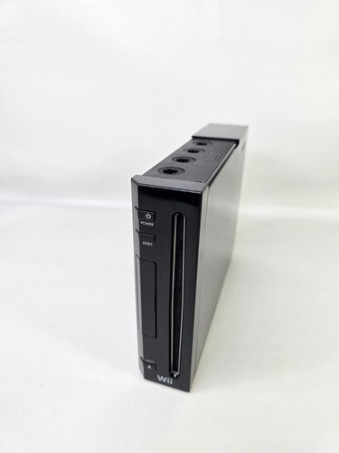 Console Nintendo Wii Nera RVL-001 Bundle 4 Giochi Telecomando Cavi Nunchuck Testato - Foto 7 di 14