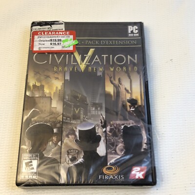 Sid Meier's 2K Firaxis CIVILIZATION V 5 BravenWorld Expansion Pack PC DVDROM NEW