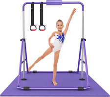 Gymnastic Bars for Kids with Adjustable Height, Folding Gymnastic Training Kip B
