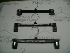 HANGERS 12" BLACK  PANT SKIRT PINCH GRIP RETAIL SET 90