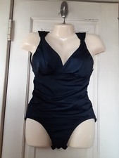 Time and Tru Woman's One Piece Lightly Padded Black Swimsuit Side Medium 8-10