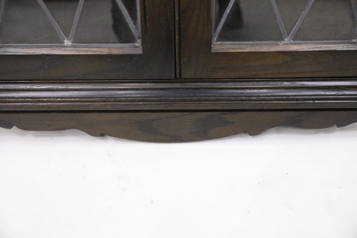 Old Charm Oak Hanging Corner Display Cabinet in Jacobean Brown FREE UK Delivery - Picture 4 of 11