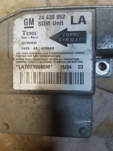 OPEL CORSA C Steuergerät Airbag Airbagsteuergerät Crahsensor 24439952LA 2000 -