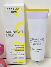 BEEKMAN 1802 MIDNIGHT MILK Better Aging Sleep MASK 2.13 fl oz IMPERFECT BOX