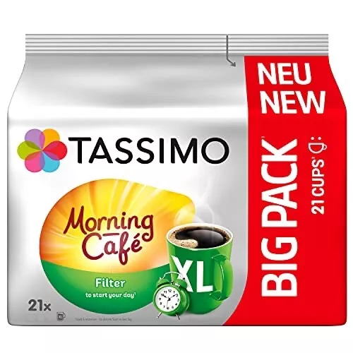 TASSIMO MORNING Cafe Filter -Coffee Pods -XL 21 pods-FREE SHIPPING