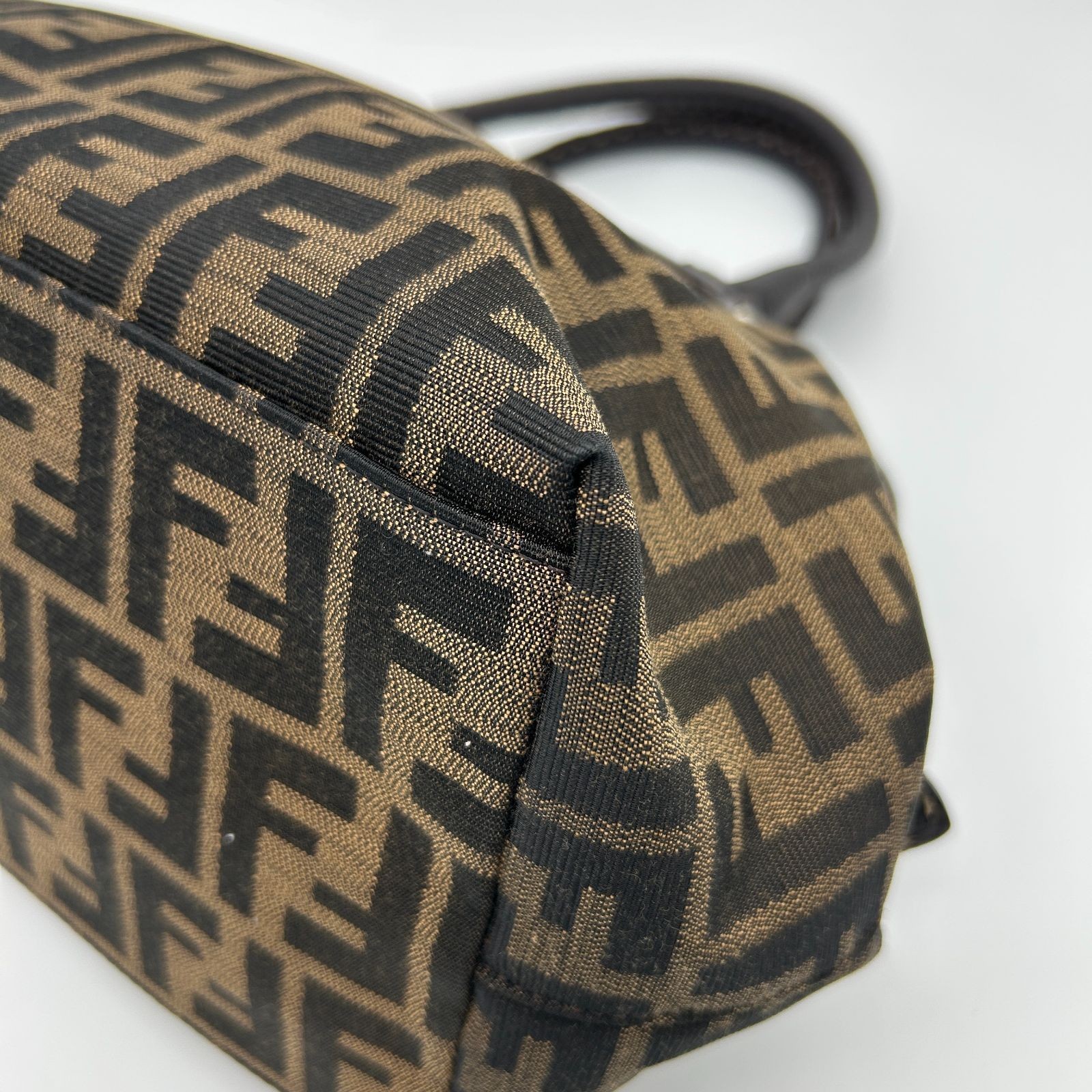 FENDI Shoulder Bag Brown Mamma Roman Leather Zucca Pattern Women From Japan thumbnail 21