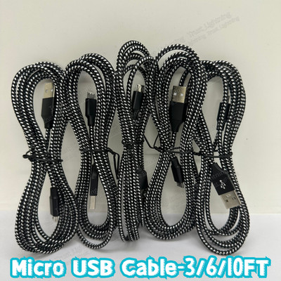 1-5PCS 3Ft/6Ft/10Ft Braided Micro USB Fast Charger Cable For Samsung Android Lot