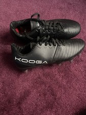 Kooga Unisex Rugby Boots Black/White, UK Size 7