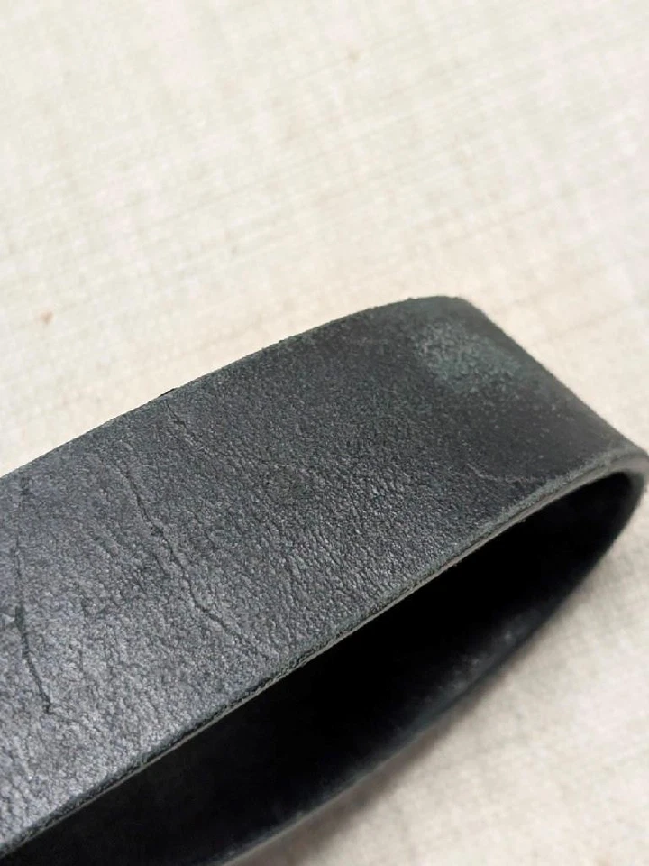 CARHARTT Hebilla Cinturón WESTERN Hebilla Broches 38 Negro GRULO COMPLETO Cuero de Vaca Foto 4 de 4