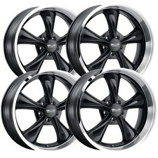 Set Of 4 Alloy Creations Ac505 17x8 5x4.5 0mm Gloss Black Wheels Rims