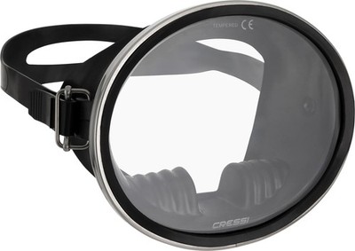 Retro Freediving Mask with Oval Tempered Glass Lens  Dive Gear Accessory