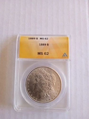 1889 MS 62 MORGAN SILVER DOLLAR ANACS