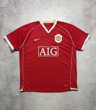 Vtg Manchester United 2006-07 Home Shirt, Nike Soccer Jersey, Size L, AIG