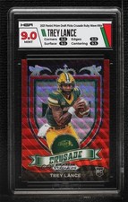 2021 Panini Prizm Draft Picks Crusade Ruby Wave Trey Lance #164 HGA 9 MINT ff8