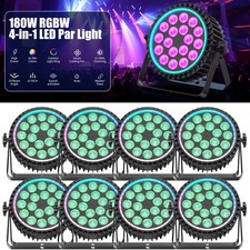 8PCS 18x10W RGBW Aluminum Alloy Par Lighting LED Stage Light DMX Party DJ Wash