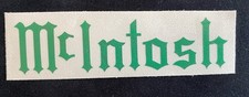 McIntosh New/Unused 3.5" x 1" Green Transfer Sticker for Car Window, etc.