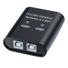 USB  2 Port Manual USB HUB Two Computers Share U Disk Printer Device Two in7501